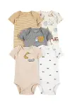Carters  Layette Erkek Bebek Kısa Kollu 5li Body 1T008910 Desenli-1