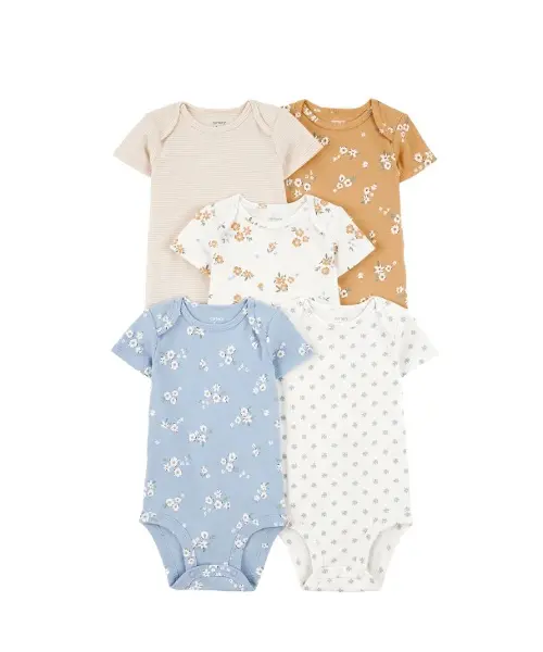 Carters Layette Kız Bebek Kısa Kollu 5li Body 1T010810 Renkli