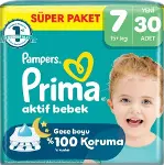 Prima Aktif Bebek Süper Paket Bebek Bezi 7 Beden 30 Adet-1