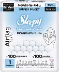 Sleepy Bio Natural Premium Plus Airbag Comfort Bebek Bezi 1 Beden 64 Adet-1