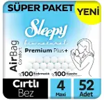 Sleepy Bio Natural Premium Plus Airbag Comfort Bebek Bezi 4 Beden 52 Adet-1