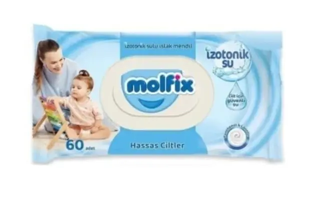 Molfix İzotonik Sulu Pamuk Hassas Islak Havlu Mendil 60'lı