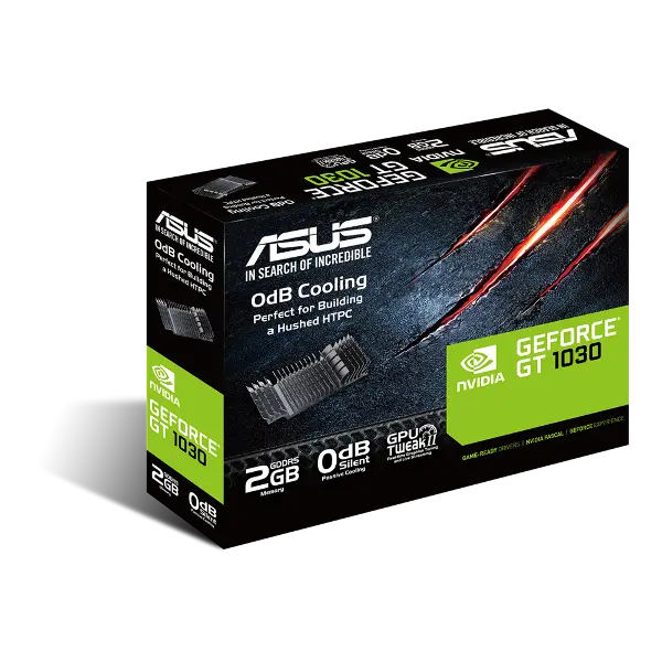 GT1030-SL-2G-BRK Geforce GT1030 Slient 2Gb, GDDR5, 64Bit, Bracket, 1xDVI, 1xHDMI, GAMING Fansız Ekran Kartı