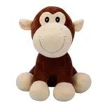 3182 Oturan Peluş Hayvanlar 35 cm Hipopotam-İnek-Fil-Maymun-1