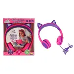 S00091067 -SUN-GLE-ECH-KULAKLIK KABLOLU KEDİ ŞKL.IŞIKLI PEMBE-MOR-1
