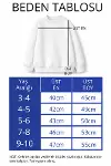 Trend Çocuk Kız Model Tam Kalıp Oversize Kpop Tasarım 2 İplik Pamuğa Pamuk Kumaş Sweatshirt 13-3