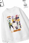 Trend Çocuk Kız Model Tam Kalıp Oversize Hun 3'lü İplik Pamuğa Pamuk Kumaş Sweatshirt 25-2