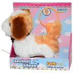 2860  Sesli Hareketli Peluş Sevim Köpek Latte-2