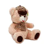 1001521 SUN-SABC-JNH-PFF-SK PELUŞ AYI OTURAN ŞAPKALI ATKILI 50CM 2R-3