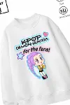 Trend Çocuk Kız Model Tam Kalıp Oversize Kanatlı Hun Tasarım 2 İplik Pamuğa Pamuk Kumaş Sweatshirt 42-2
