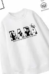 Trend Çocuk Unisex Model Tam Kalıp Oversize Baba Tasarım 2 İplik Pamuğa Pamuk Kumaş Sweatshirt 35-2