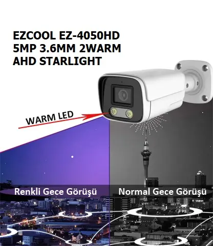 ez-4050hd 5mp 3.6mm 2warm ahd starlıght