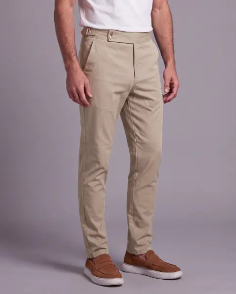 Erkek Toka Detaylı Kumaş Pantolon