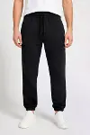 Erkek İki İplik Beli Lastikli Bağcıklı Regular Fit Jogger Eşofman Altı - Siyah-4