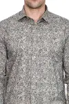 Çiçek Desenli Bej Slim Fit Gömlek - Wessi-2