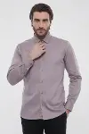 Slimfit Uzun Kollu Gri Erkek Gömlek - Wessi-1