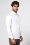 Likralı Beyaz Gömlek | Wessi-4