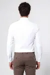 Likralı Beyaz Gömlek | Wessi-5