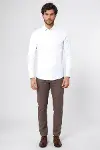 Likralı Beyaz Gömlek | Wessi-6