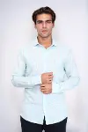 Ekose Desenli Yeşil Slim Fit Gömlek - Wessi-5