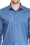 Slim Fit Uzun Kollu Lacivert Erkek Gömlek - Wessi-2