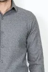 Desensiz Slim Fit Gri Erkek Oduncu Gömlek - Wessi-2