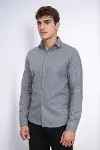 Desensiz Slim Fit Gri Erkek Oduncu Gömlek - Wessi-4