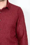 Desensiz Slim Fit Bordo Erkek Oduncu Gömlek - Wessi-2