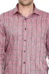 Bordo Kareli Slim-Fit Gömlek - Wessi-2