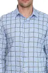 Mavi Kareli Slim-Fit Gömlek - Wessi-2