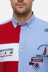Cruise Yachting Armalı Açık Mavi-Kırmızı Gömlek - Wessi-2