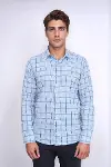 Mavi Kareli Slim-Fit Gömlek - Wessi-3
