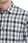 Slim Fit Kareli Desenli Gri Gömlek - Wessi-2