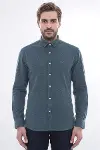 Desenli Yün Yeşil Gömlek - Wessi-3