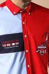Cruise Yachting Armalı Kırmızı-Beyaz Gömlek - Wessi-4