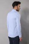 Açık Mavi Pamuklu Erkek Gömlek | Wessi-3