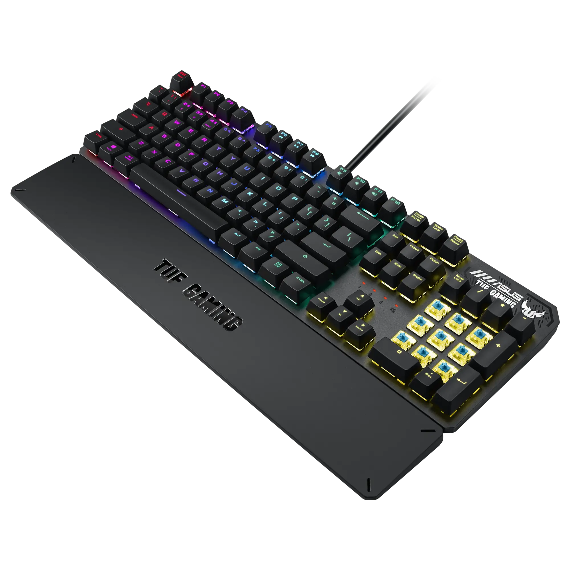 TUF GAMING K3 AURA SYNC RGB OPTIK MEKANIK TURKCE OYUNCU KLAVYESI BILEK DESTEGI SUYA VE TOZA DAYANIKLI RED SWITCH