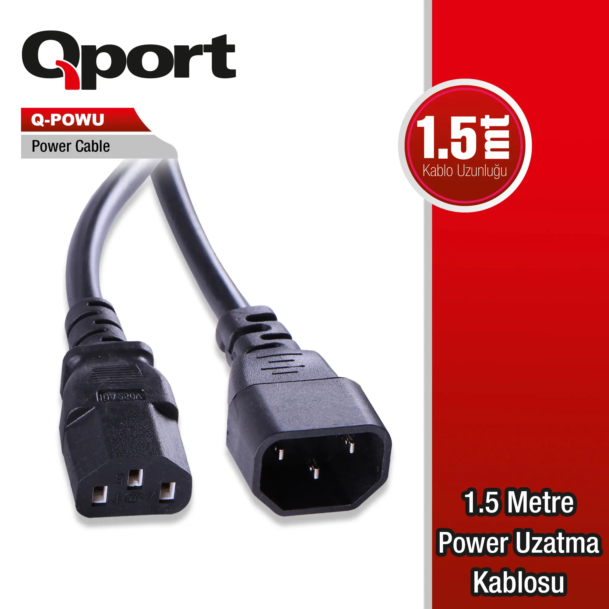 Q-POWU 1.5 METRE POWER UZATMA KABLOSU