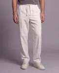 Erkek Rahat Kalıp Keten Pantolon-2