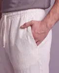 Erkek Rahat Kalıp Keten Pantolon-3