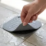 Gri&nbsp;Kare Evye Gider Koku Önleyici Silikon Mat – Lavabo Süzgeç ve Haşere Engelleyici (4745)-2