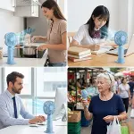 3 Kademeli Telefon Tutuculu Standlı Mini Fan – Tuşu Ayı Figürlü Masaüstü ve EldeKullanılabilen Taşınabilir Fan  EKL30 (4745)-2