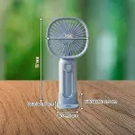 3 Kademeli Telefon Tutuculu Standlı Mini Fan – Tuşu Ayı Figürlü Masaüstü ve EldeKullanılabilen Taşınabilir Fan  EKL30 (4745)-5
