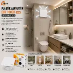 PLASTİK ASPİRATÖR 100 BEYAZ BANYO TUVALET HAVALANDIRMA ASPİRATÖRÜ 12W EBT-100SB (4745)-3