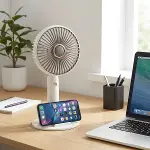 3 Kademeli Masaüstü Fan – Telefon Tutuculu Standlı Taşınabilir Mini Fan ZB161 (4745)-4