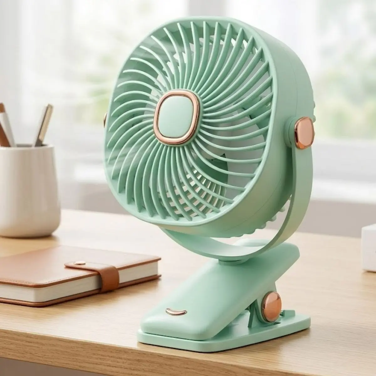3 Kademeli Mandallı Masaüstü Fan – 360° Tam Tur Dönebilen Oynar Başlıklı Duvara Monte Edilebilen Mini Fan ZB113 (4745)
