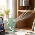 3 Kademeli Mandallı Masaüstü Fan – 360° Tam Tur Dönebilen Oynar Başlıklı Duvara Monte Edilebilen Mini Fan ZB113 (4745)-2