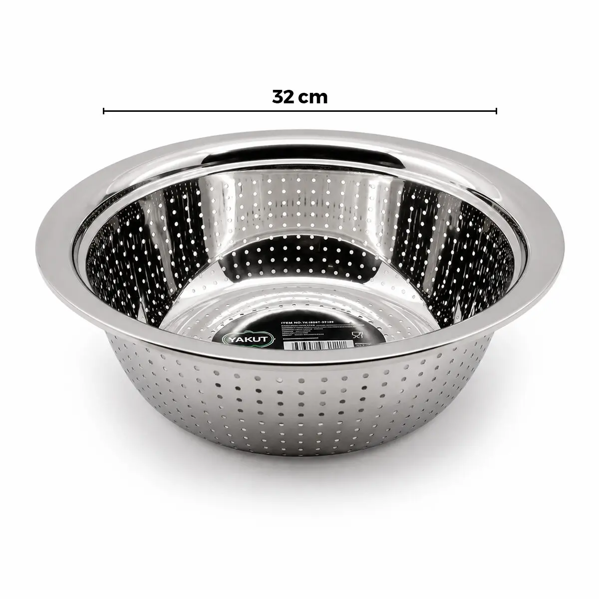 32CM KULPSUZ PASLANMAZ METAL SEPET SÜZGEÇ (4745)