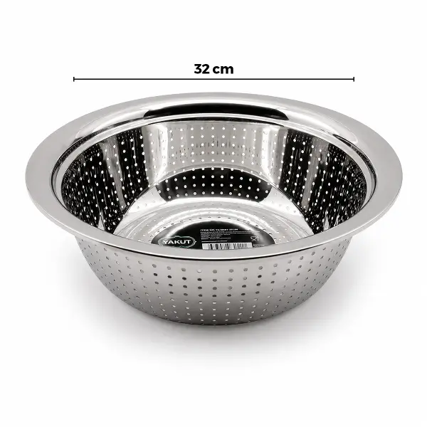 32CM KULPSUZ PASLANMAZ METAL SEPET SÜZGEÇ (4745)