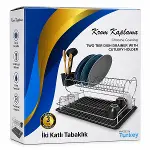 KROM - METAL 2 KATLI TABAKLIK - BULAŞIKLIK (4745)-3